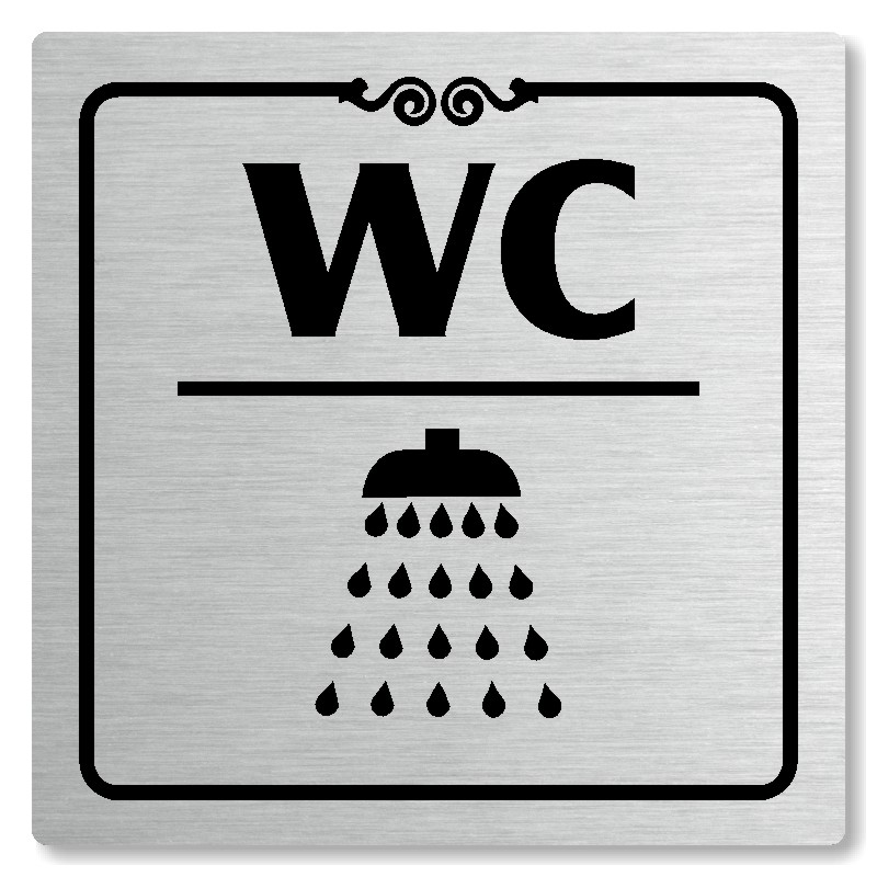 WC, sprcha, 148x148mm, stříbrná, Texas